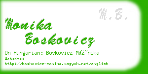 monika boskovicz business card